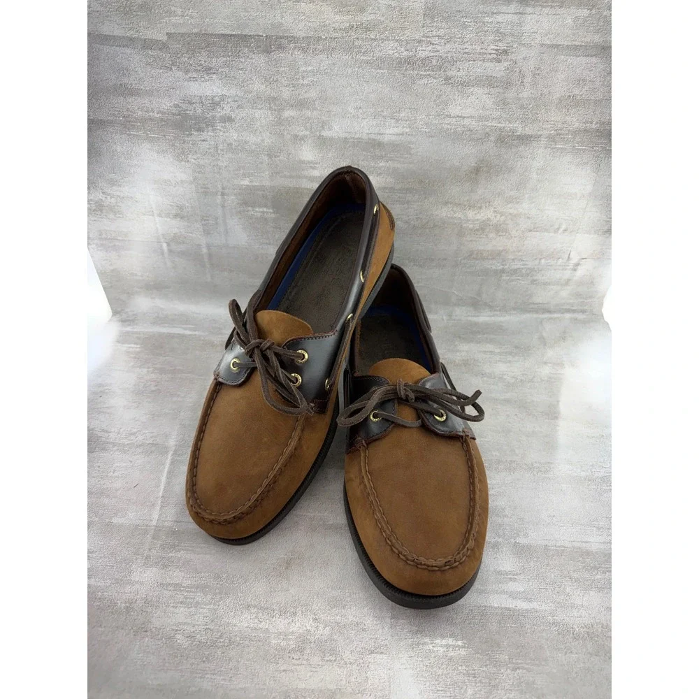 Sperry Top-Sider Men Sz 12W Authentic Original Brown Leather Boat Shoes 0195412